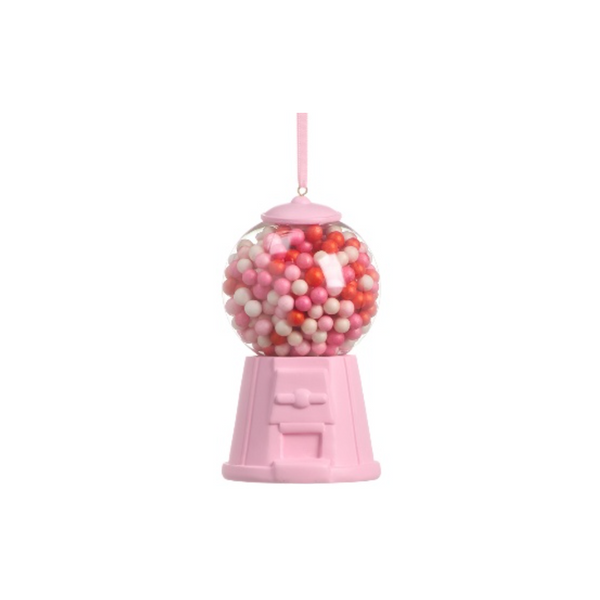 Ornement machine à gomme rose 5.5''