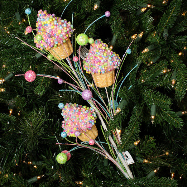 Tige de cupcakes bonbon roses 30,5''