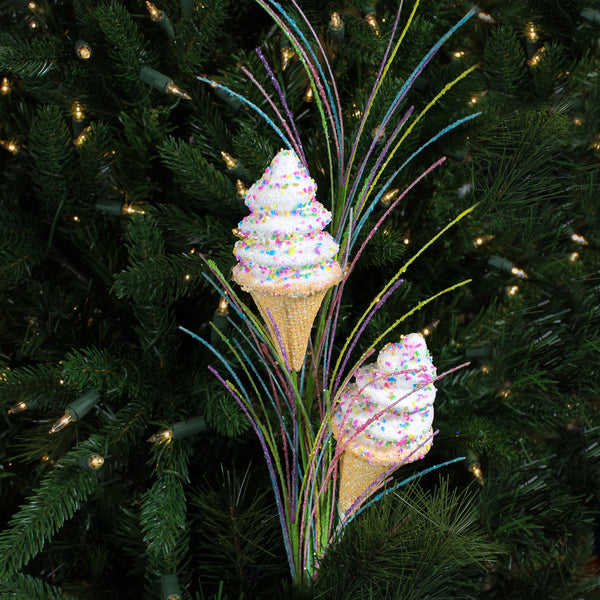 Tige de cornets crème glacée blancs 30,5''