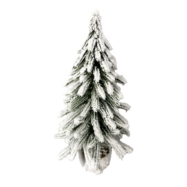 Sapin alpin enneigé base bois 13''