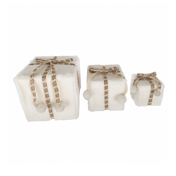 Boîte cadeau fausse fourrure