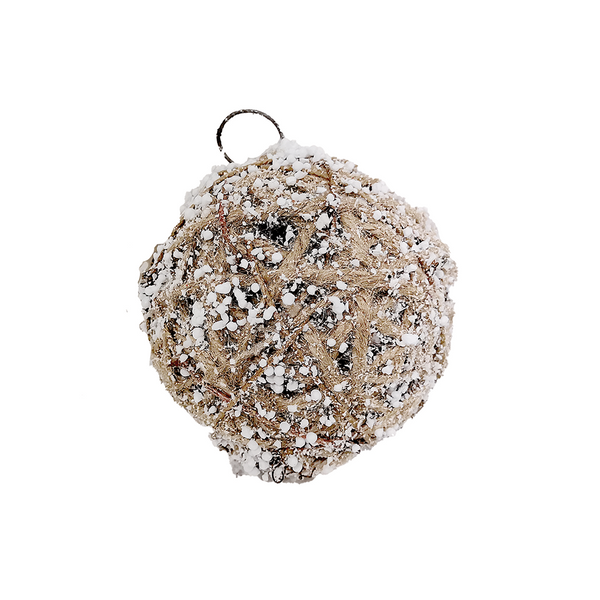 Boule corde de jute naturelle neige