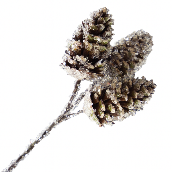 Pick de pommes de pin naturelles 3 cônes 10''