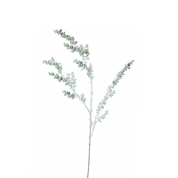 Green/White Snowy Eucalyptus Branch 39"