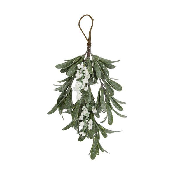 Suspension de gui vert blanc 13"