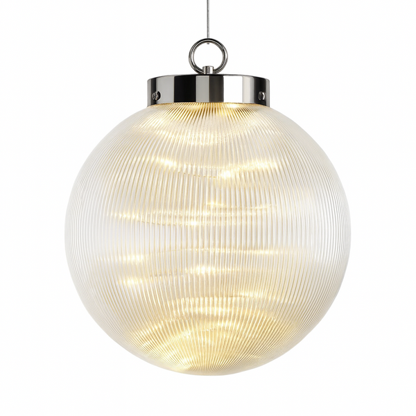 Boule allumée LED blanche Boréalis 10"