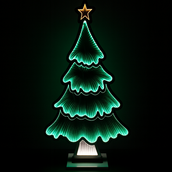 Arbre de Noël Infini avec base verte 47,25"