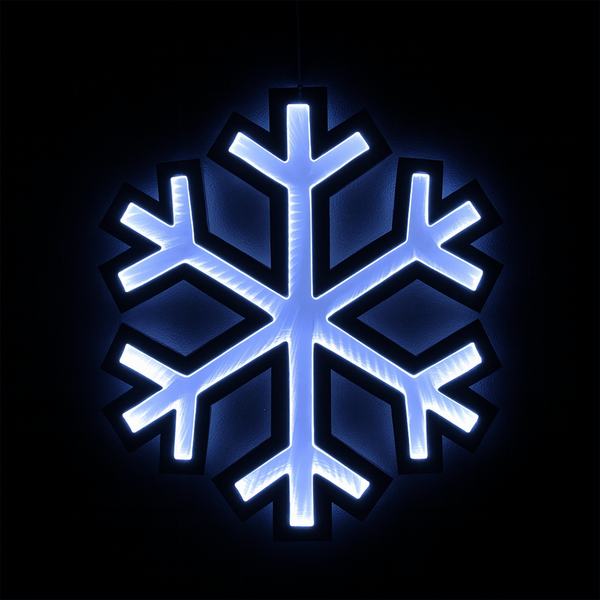 Flocon de neige à suspendre LED Infinity blanc froid 23.5"