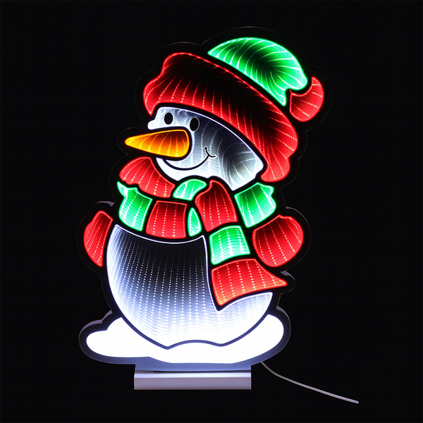 Bonhomme de neige de Noël Infinity rouge blanc vert 15.83" x 23.5"