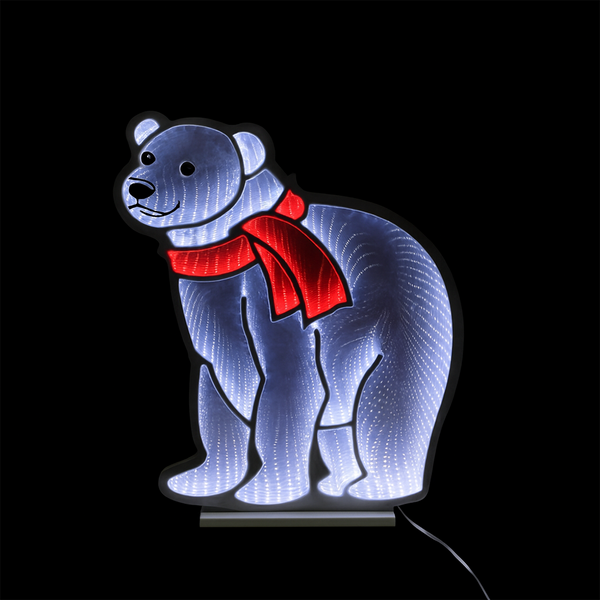 Infinity White Red Light-Up Polar Bear 24.5"