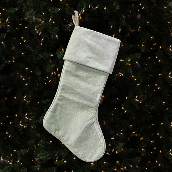 Bas de Noël céladon