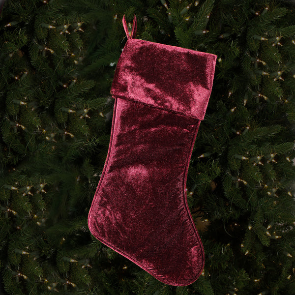 Bas de Noël aubergine