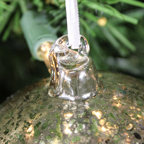 Boule en verre mercure argent vintage 4"