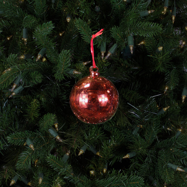 Boule en verre bordeaux vintage