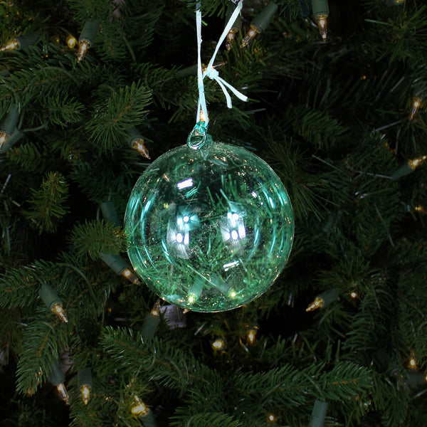 Boule en verre céladon
