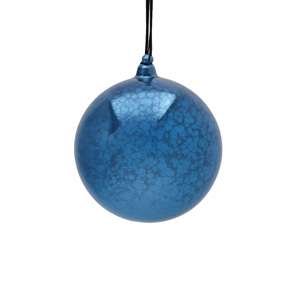 Boule en verre mercure bleu classique