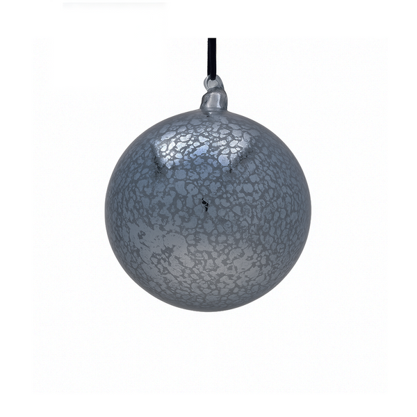 Boule en verre mercure bleu Delft