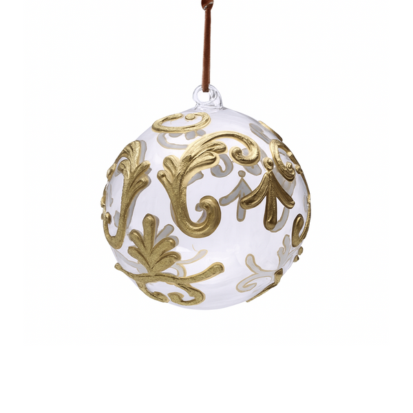 Gold/clear glass ball