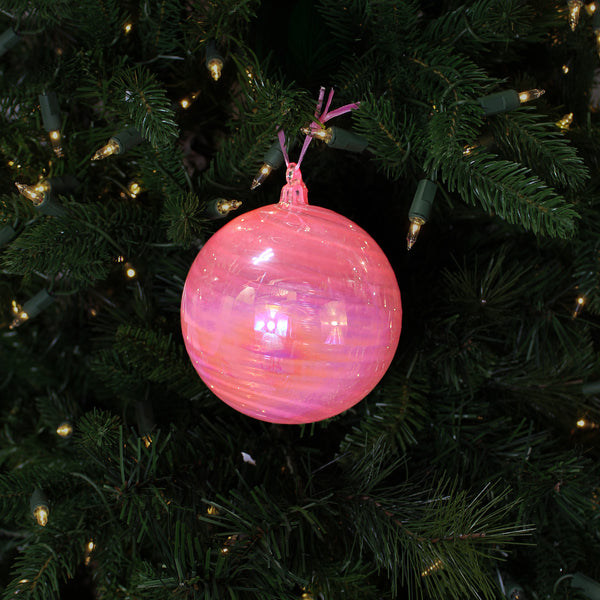 Boule en verre rose vif