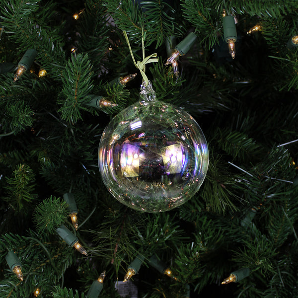 Iridescent glass ball