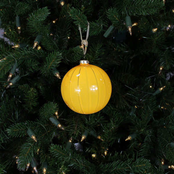 Boule en verre moutarde 4"