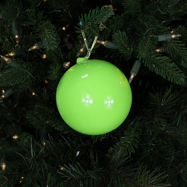 Boule en verre vert lime