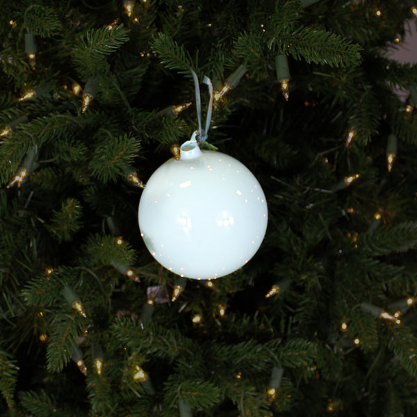 Boule en verre bleu cadet