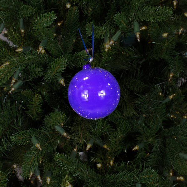 Boule en verre bleu roi