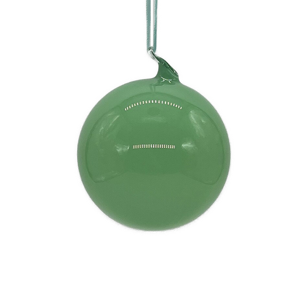 Boule en verre vert sauge foncé