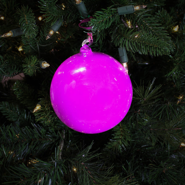 Boule en verre prune