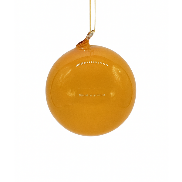 Boule en verre abricot