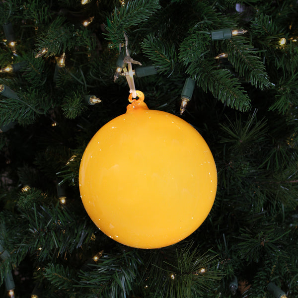 Boule en verre abricot