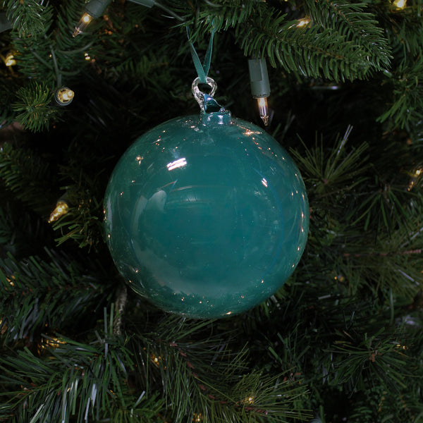 Boule en verre vert très foncé