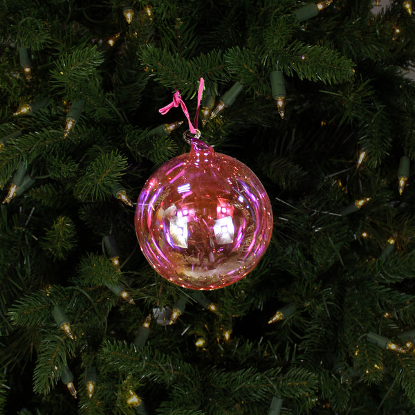 Boule en verre magenta