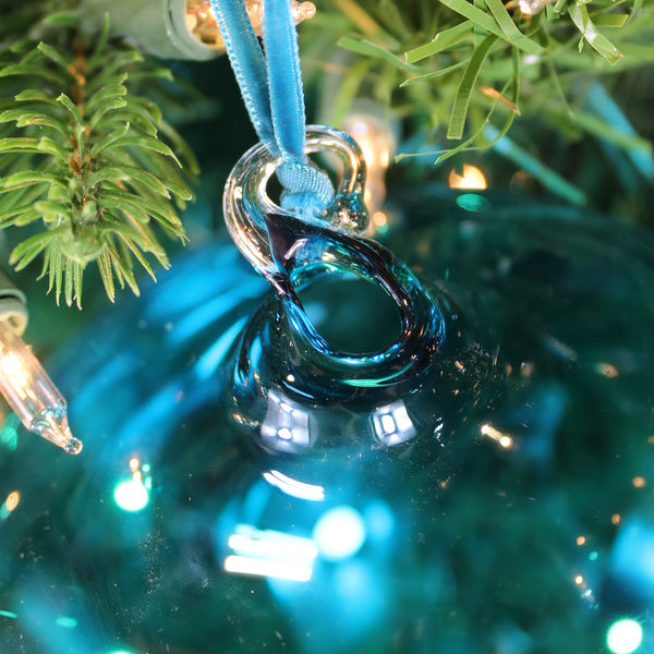 Boule en verre aqua clair