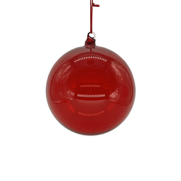 Boule en verre rouge foncé clair