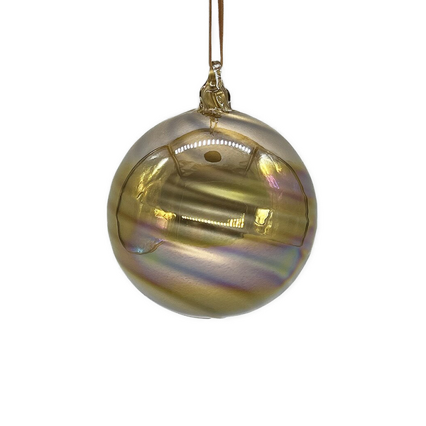 Boule en verre tourbillonnant or 4,5"
