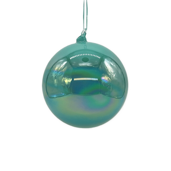 Boule en verre irisé aqua