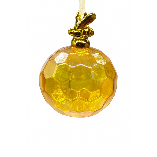 Boule en verre alvéolée capuchon abeille