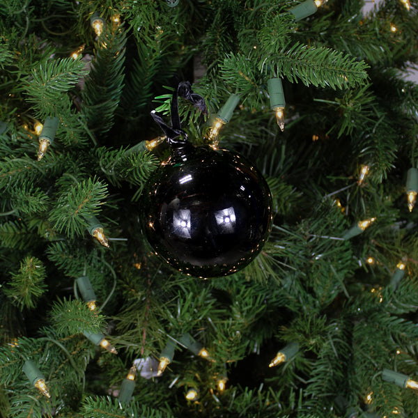 Boule en verre noir brillant