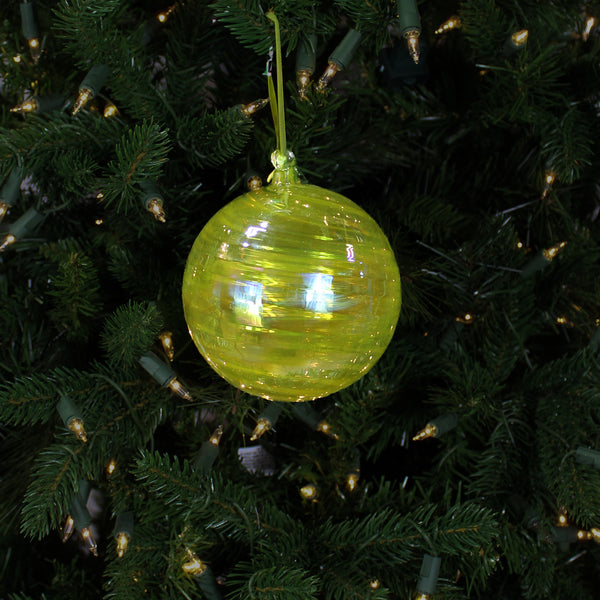 Boule en verre vert 4,5"