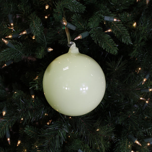 Boule en verre vert sauge clair