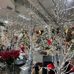White, Bronze and Black Sprig Tree with 432 Lights 86.5"