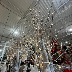 White, Bronze and Black Sprig Tree with 432 Lights 86.5"