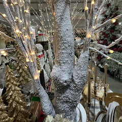 White, Bronze and Black Sprig Tree with 432 Lights 86.5"