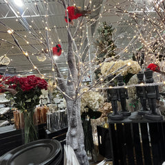White, Bronze and Black Sprig Tree with 432 Lights 86.5"