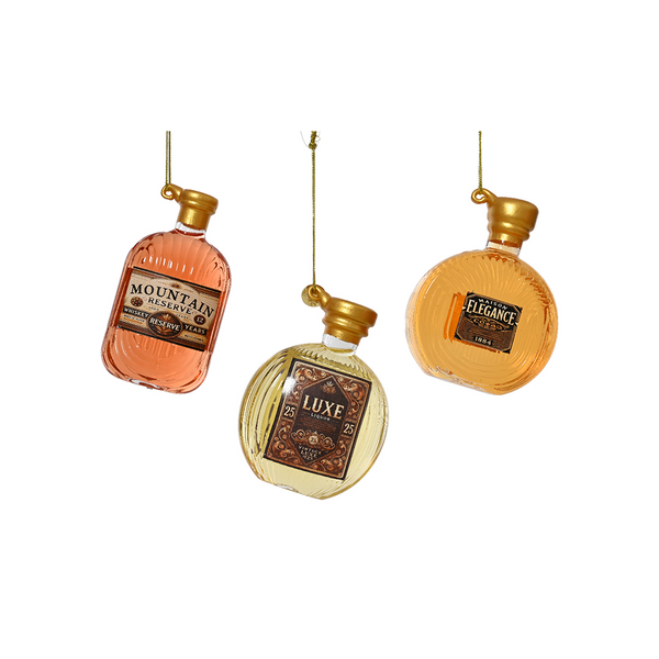 Assorted glass spirit bottle ornament