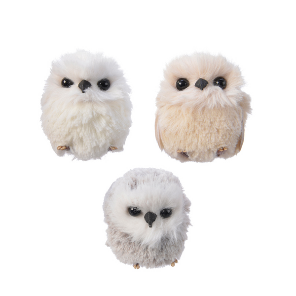 Ornement chouettes de Noël assorties