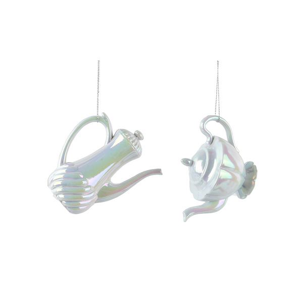 Iridescent Christmas Teapot or Coffee Pot Ornament