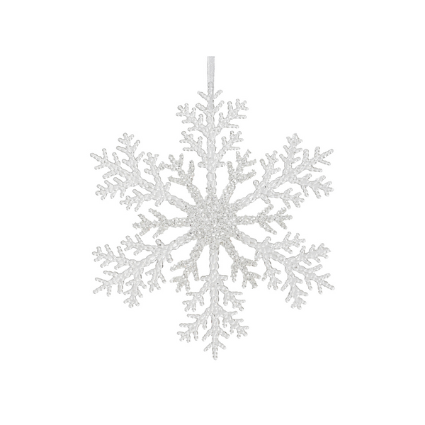 Ornement flocon de neige de Noël scintillant